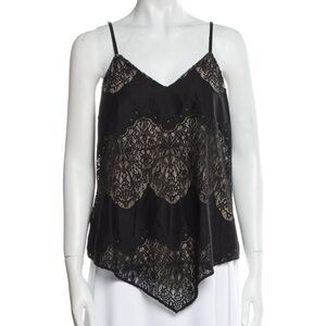 Alice + Olivia black lace tank camisole - Size M